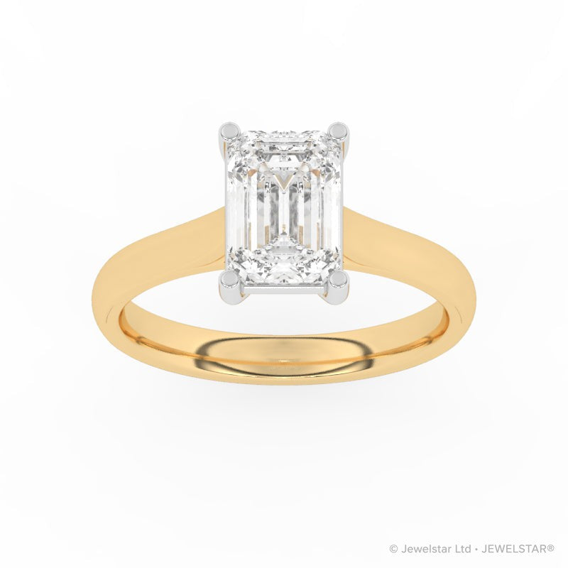 R-88200-AD-Y  2.00ct D/VS2 Emerald Cut Lab Diamond Solitaire Ring (IGI Report Included)