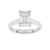 R-88300-AD-W  3.00ct D/VS2 Emerald Cut Lab Diamond Solitaire Ring (IGI Report Included)