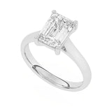 R-88300-AD-W  3.00ct D/VS2 Emerald Cut Lab Diamond Solitaire Ring (IGI Report Included)