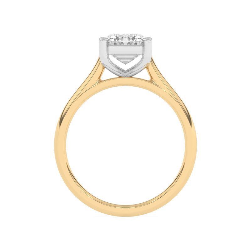 R-88300-AD-Y  3.00ct D/VS2 Emerald Cut Lab Diamond Solitaire Ring (IGI Report Included)