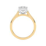 R-88300-AD-Y  3.00ct D/VS2 Emerald Cut Lab Diamond Solitaire Ring (IGI Report Included)