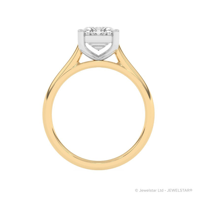R-88300-AD-Y  3.00ct D/VS2 Emerald Cut Lab Diamond Solitaire Ring (IGI Report Included)