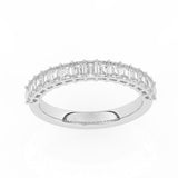 R-88510-AD-W  1.00ct Lab Diamond Fifteen Stone Half Eternity Ring (EGL Report Included)