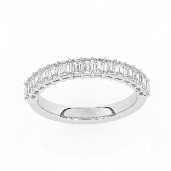 R-88510-AD-W  1.00ct Lab Diamond Fifteen Stone Half Eternity Ring (EGL Report Included)