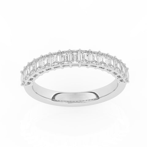 R-88510-AD-W  1.00ct Lab Diamond Fifteen Stone Half Eternity Ring (EGL Report Included)