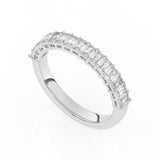 R-88510-AD-W  1.00ct Lab Diamond Fifteen Stone Half Eternity Ring (EGL Report Included)