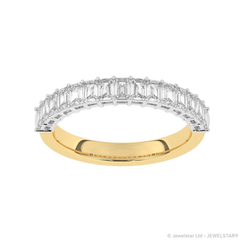 R-88510-AD-Y  1.00ct Lab Diamond Fifteen Stone Half Eternity Ring