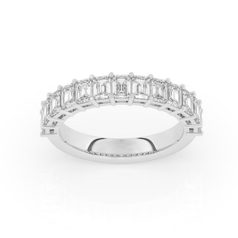 R-88515-AD-W  1.50ct Lab Diamond Thirteen Stone Half Eternity Ring (EGL Report Included)