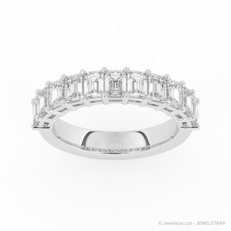 R-88520-AD-W  2.00ct Lab Diamond Eleven Stone Half Eternity Ring