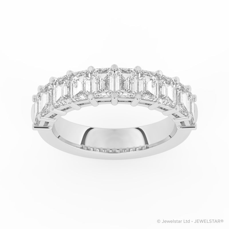 R-88525-AD-W  2.50ct Lab Diamond Eleven Stone Half Eternity Ring