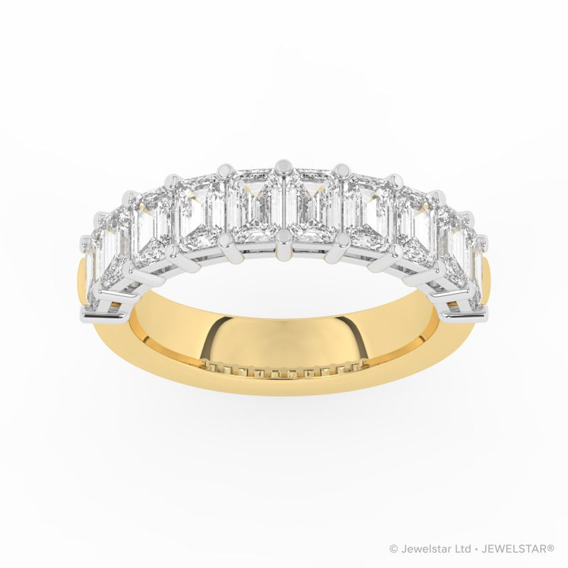 R-88525-AD-Y  2.50ct Lab Diamond Eleven Stone Half Eternity Ring