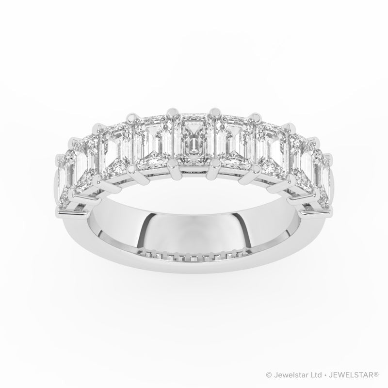 R-88530-AD-W  3.00ct Lab Diamond Ten Stone Half Eternity Ring