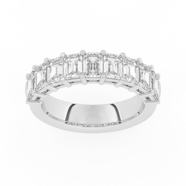 R-88530-AD-W  3.00ct Lab Diamond Ten Stone Half Eternity Ring (EGL Report Included)