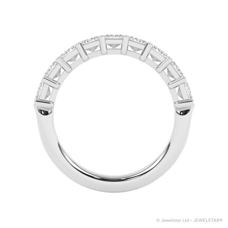 R-88530-AD-W  3.00ct Lab Diamond Ten Stone Half Eternity Ring