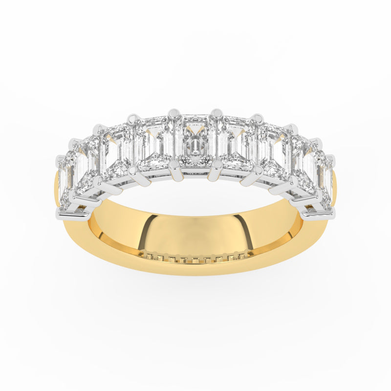 R-88530-AD-Y  3.00ct Lab Diamond Ten Stone Half Eternity Ring