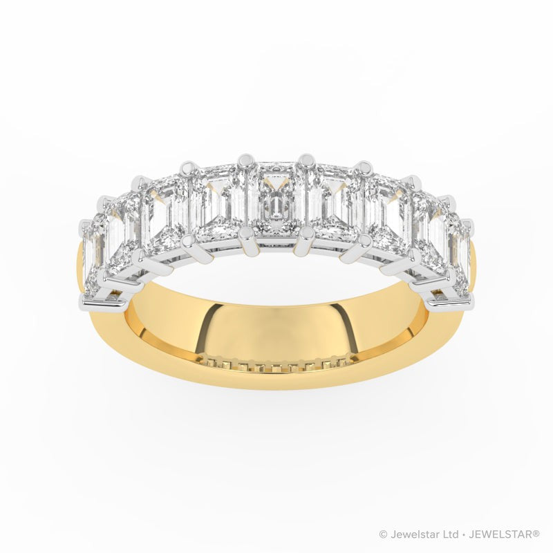 R-88530-AD-Y  3.00ct Lab Diamond Ten Stone Half Eternity Ring