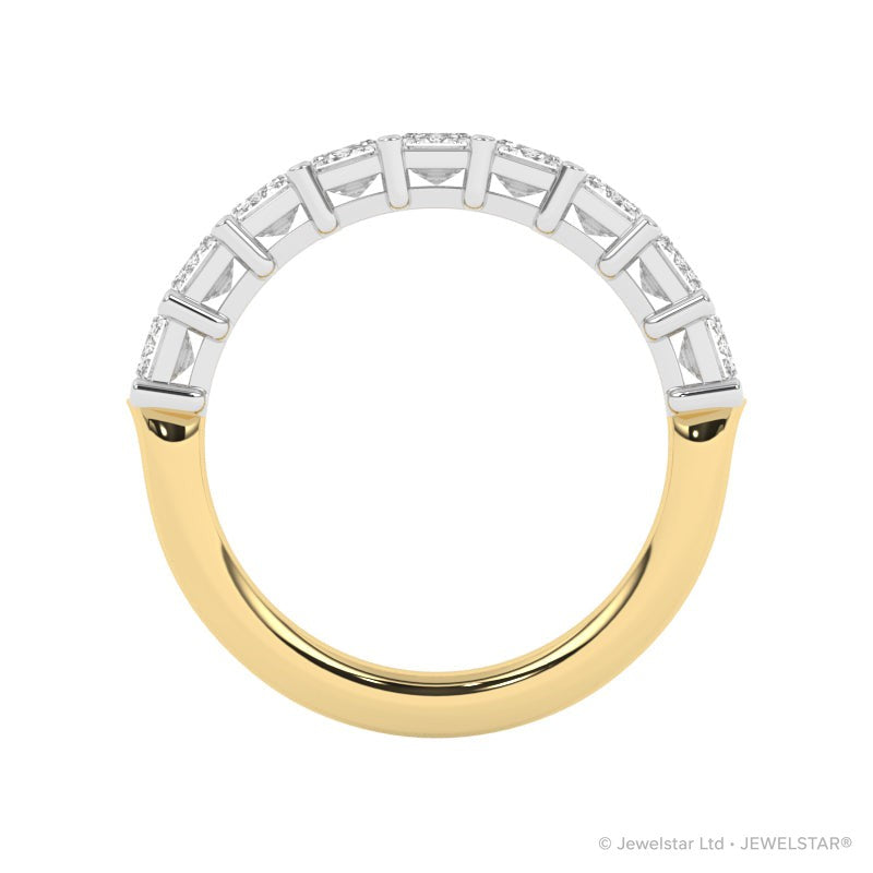 R-88530-AD-Y  3.00ct Lab Diamond Ten Stone Half Eternity Ring