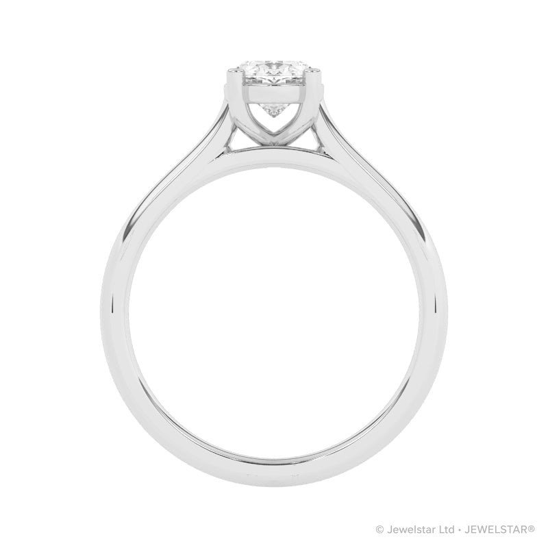 R-89100-AD-W  1.00ct D/VS2 Oval Cut Lab Diamond Solitaire Ring (IGI Report Included)