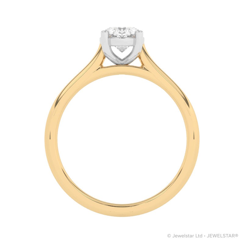 R-89100-AD-Y  1.00ct D/VS2 Oval Cut Lab Diamond Solitaire Ring (IGI Report Included)