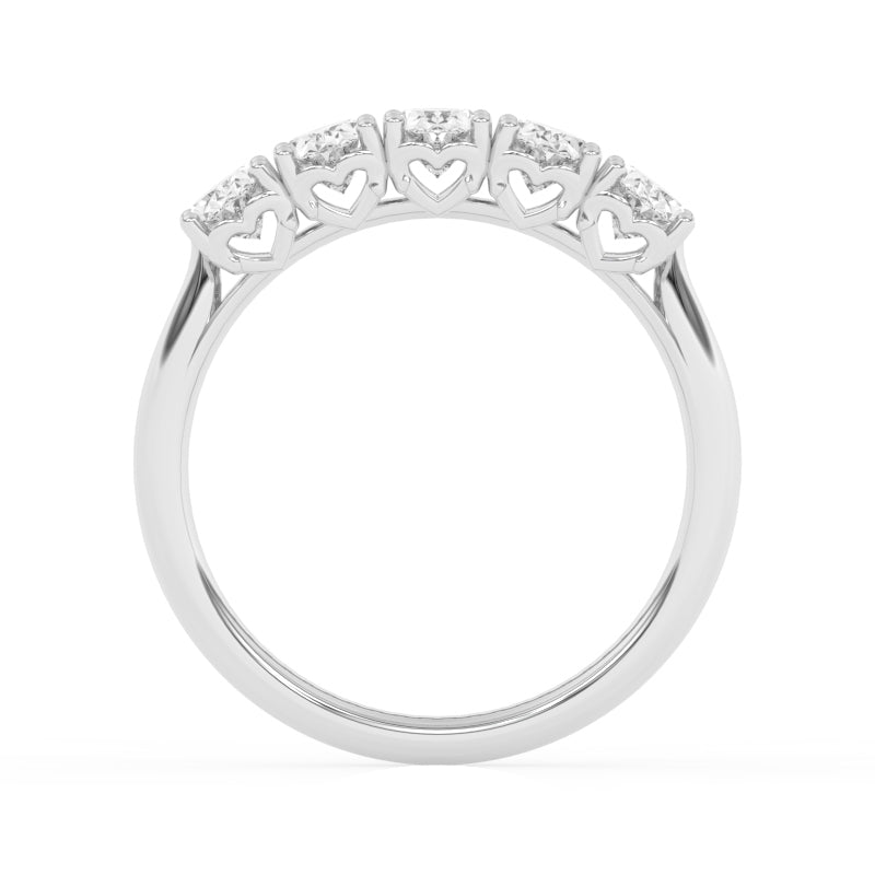 R-89165-AD-W  1.65ct Lab Diamond Five Stone Ring
