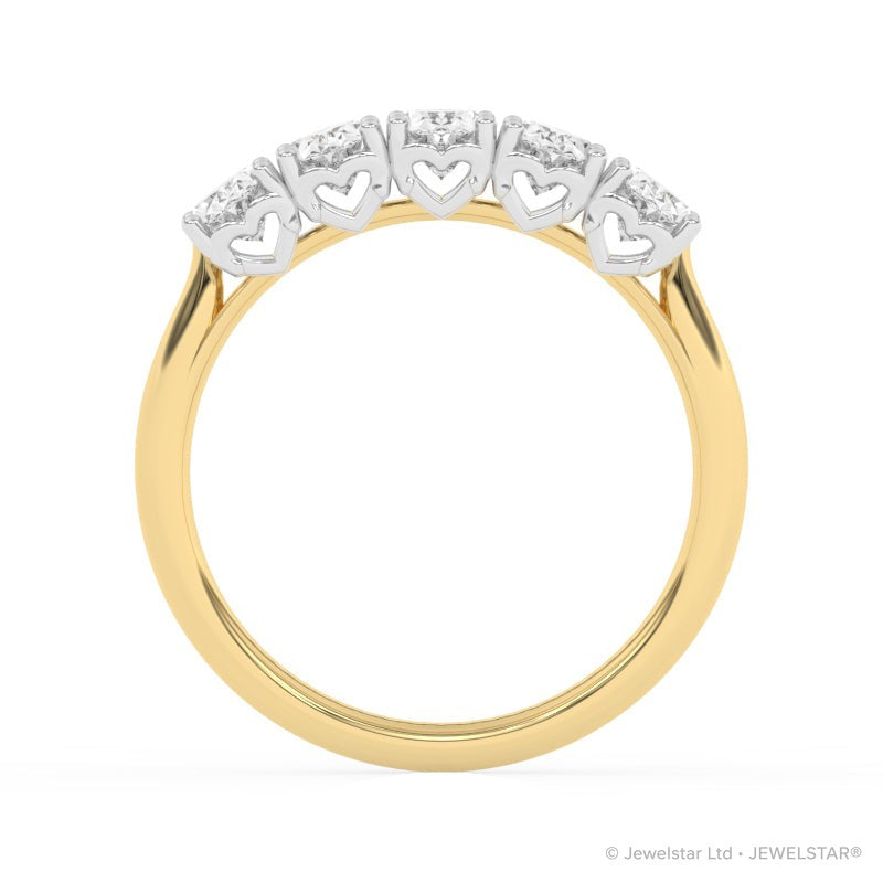 R-89165-AD-Y  1.65ct Lab Diamond Five Stone Ring