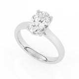 R-89200-AD-W  2.00ct D/VS2 Oval Cut Lab Diamond Solitaire Ring (IGI Report Included)