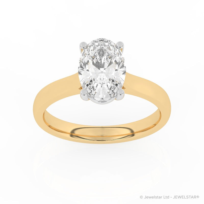 R-89200-AD-Y  2.00ct D/VS2 Oval Cut Lab Diamond Solitaire Ring (IGI Report Included)