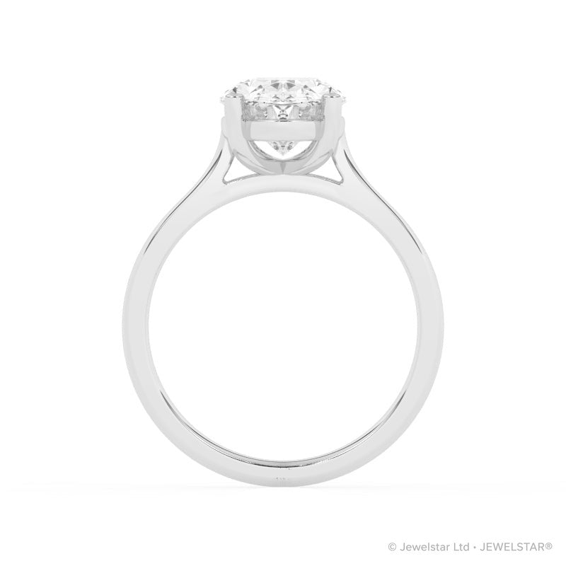 R-89300-AD-W  3.00ct D/VS2 Oval Cut Lab Diamond Solitaire Ring (IGI Report Included)