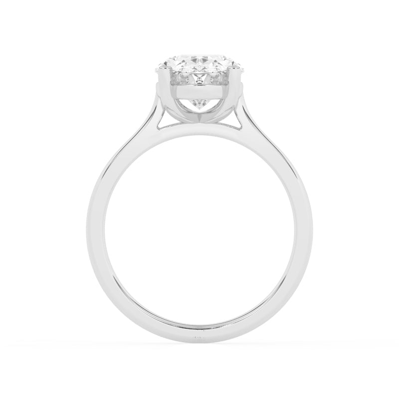R-89300-AD-W  3.00ct D/VS2 Oval Cut Lab Diamond Solitaire Ring (IGI Report Included)