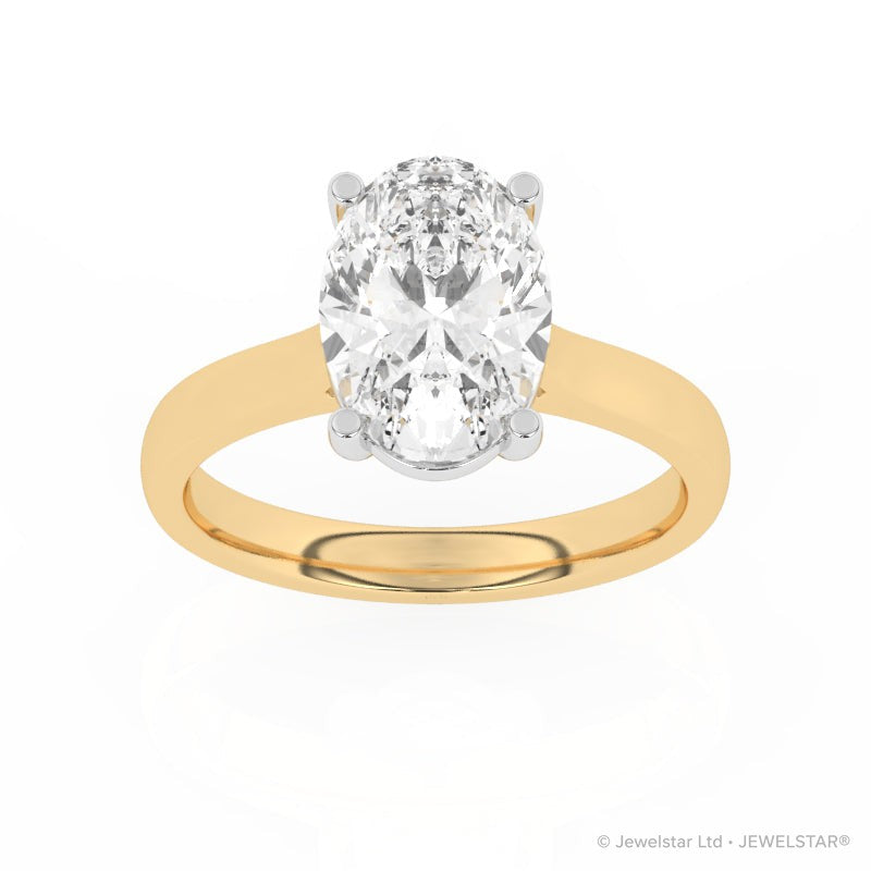 R-89300-AD-Y  3.00ct D/VS2 Oval Cut Lab Diamond Solitaire Ring (IGI Report Included)