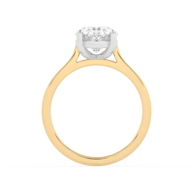 R-89300-AD-Y  3.00ct D/VS2 Oval Cut Lab Diamond Solitaire Ring (IGI Report Included)