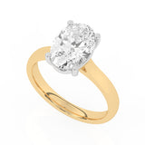 R-89300-AD-Y  3.00ct D/VS2 Oval Cut Lab Diamond Solitaire Ring (IGI Report Included)