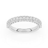 R-89510-AD-W  1.00ct Lab Diamond Seventeen Stone Half Eternity Ring (EGL Report Included)