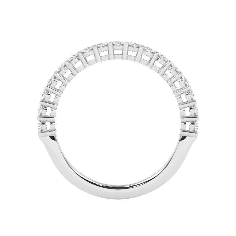 R-89510-AD-W  1.00ct Lab Diamond Seventeen Stone Half Eternity Ring