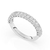 R-89510-AD-W  1.00ct Lab Diamond Seventeen Stone Half Eternity Ring (EGL Report Included)
