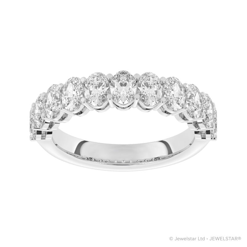 R-89515-AD-W  1.50ct Lab Diamond Eleven Stone Half Eternity Ring