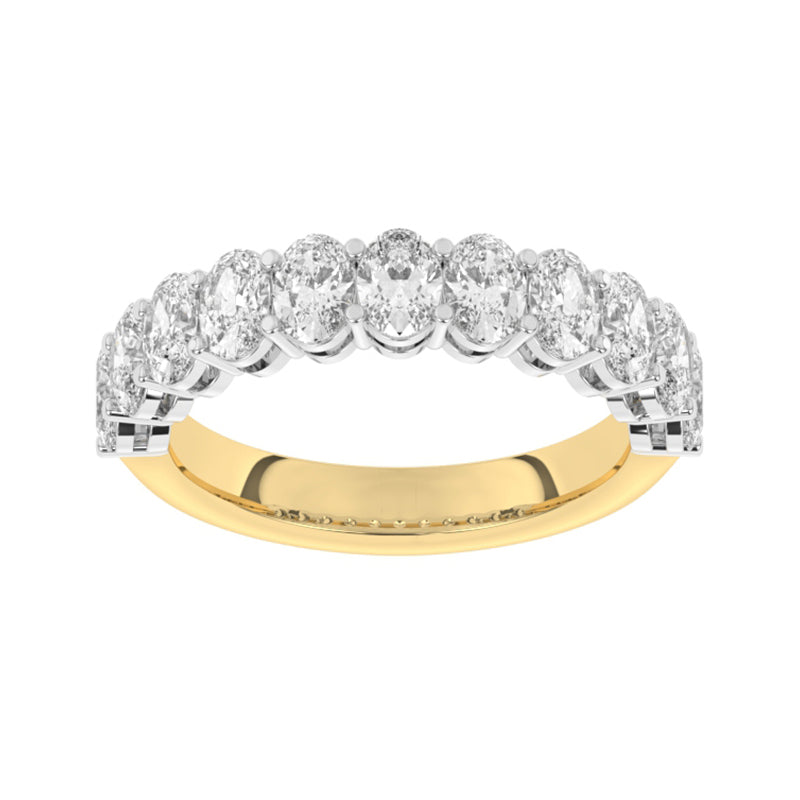 R-89515-AD-Y  1.50ct Lab Diamond Eleven Stone Half Eternity Ring