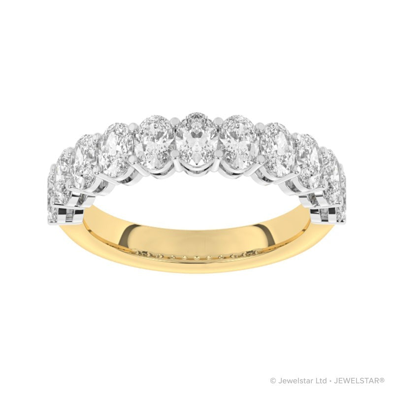 R-89515-AD-Y  1.50ct Lab Diamond Eleven Stone Half Eternity Ring