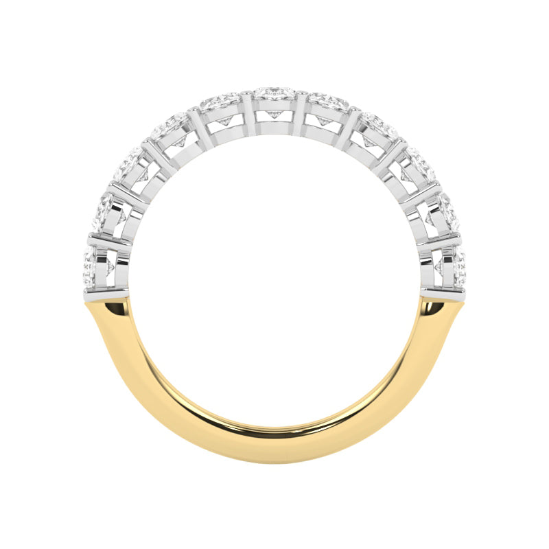 R-89515-AD-Y  1.50ct Lab Diamond Eleven Stone Half Eternity Ring