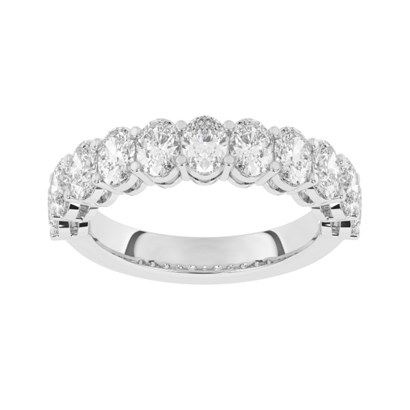 R-89520-AD-W  2.00ct Lab Diamond Eleven Stone Half Eternity Ring