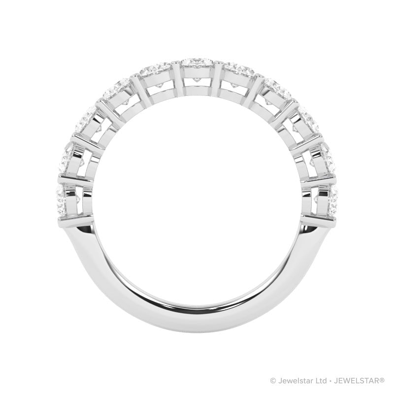 R-89520-AD-W  2.00ct Lab Diamond Eleven Stone Half Eternity Ring