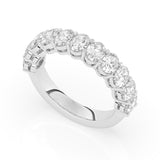 R-89520-AD-W  2.00ct Lab Diamond Eleven Stone Half Eternity Ring (EGL Report Included)
