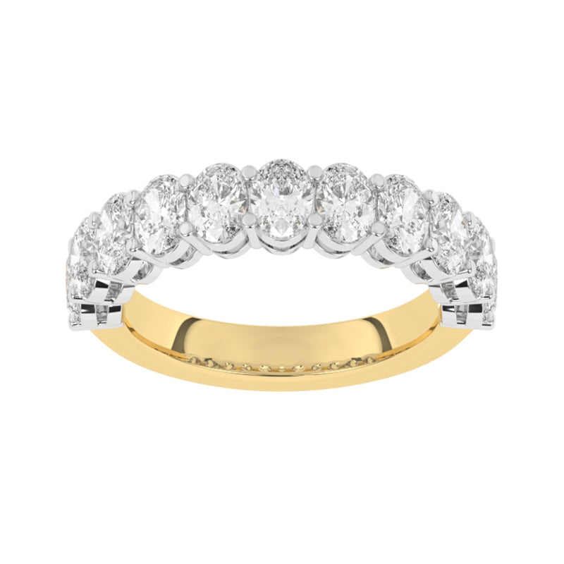 R-89520-AD-Y  2.00ct Lab Diamond Eleven Stone Half Eternity Ring