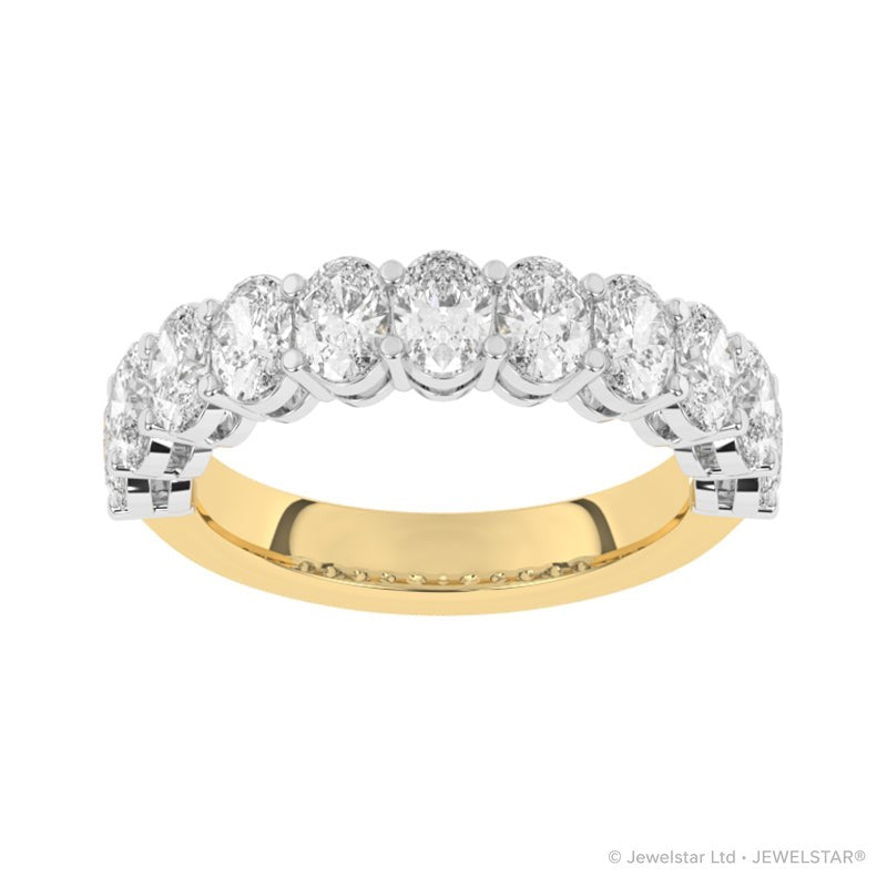 R-89520-AD-Y  2.00ct Lab Diamond Eleven Stone Half Eternity Ring