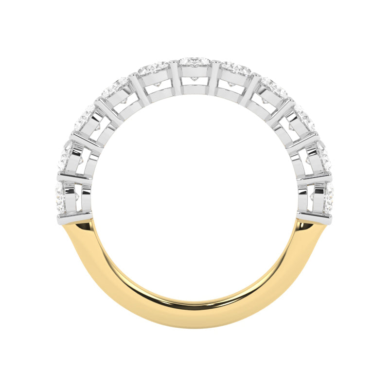 R-89520-AD-Y  2.00ct Lab Diamond Eleven Stone Half Eternity Ring