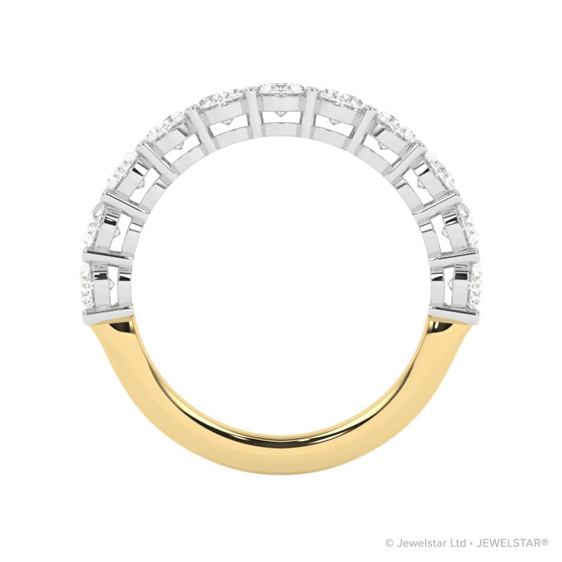 R-89520-AD-Y  2.00ct Lab Diamond Eleven Stone Half Eternity Ring