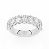 R-89525-AD-W  2.50ct Lab Diamond Ten Stone Half Eternity Ring (EGL Report Included)