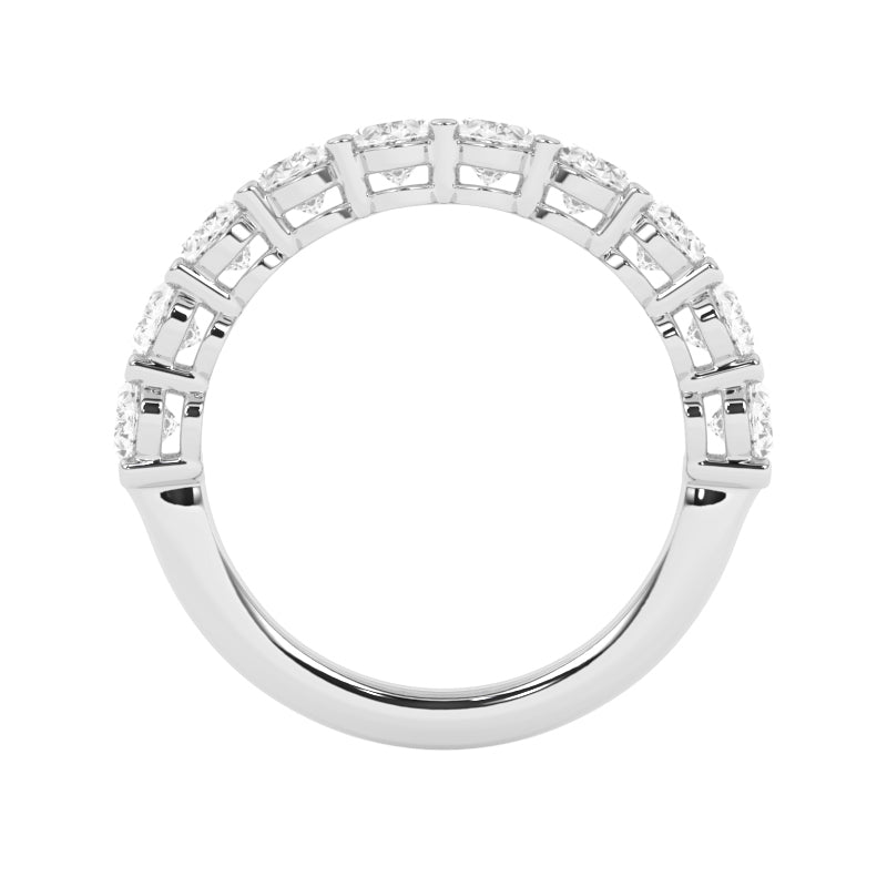 R-89525-AD-W  2.50ct Lab Diamond Ten Stone Half Eternity Ring