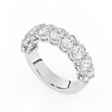 R-89525-AD-W  2.50ct Lab Diamond Ten Stone Half Eternity Ring (EGL Report Included)