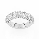 R-89530-AD-W  3.00ct Lab Diamond Nine Stone Half Eternity Ring (EGL Report Included)